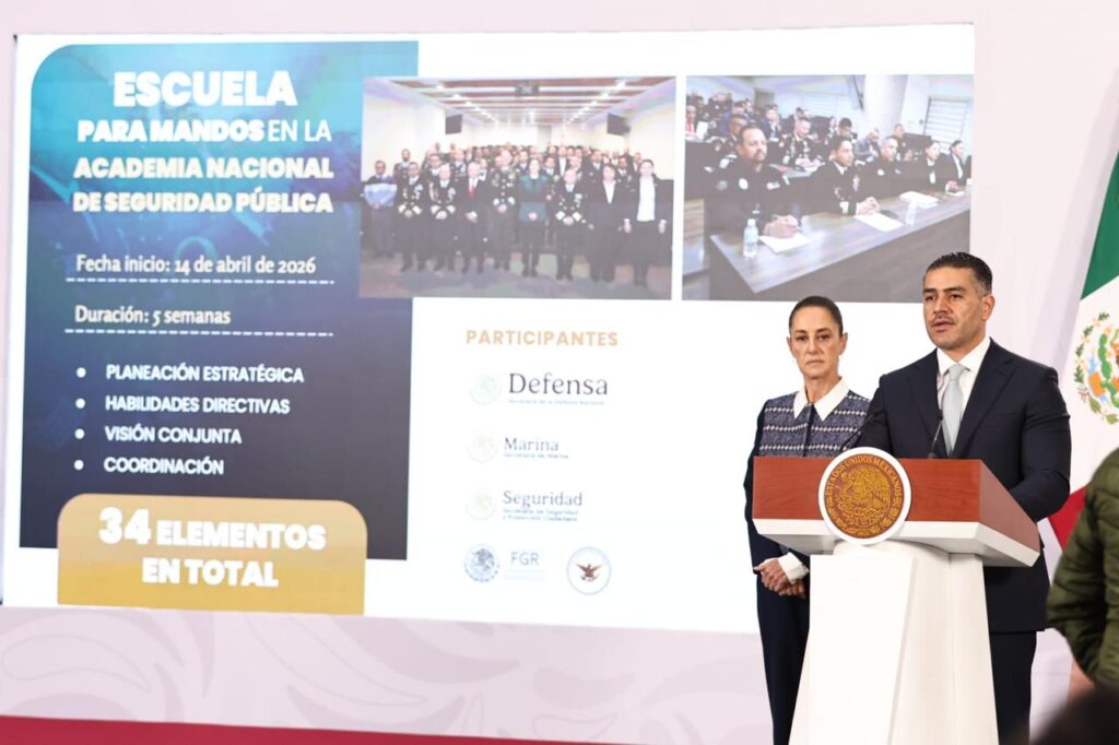 Estrategia nacional de seguridad logra reducción de 45% en homicidio doloso y pone en marcha la escuela para mandos